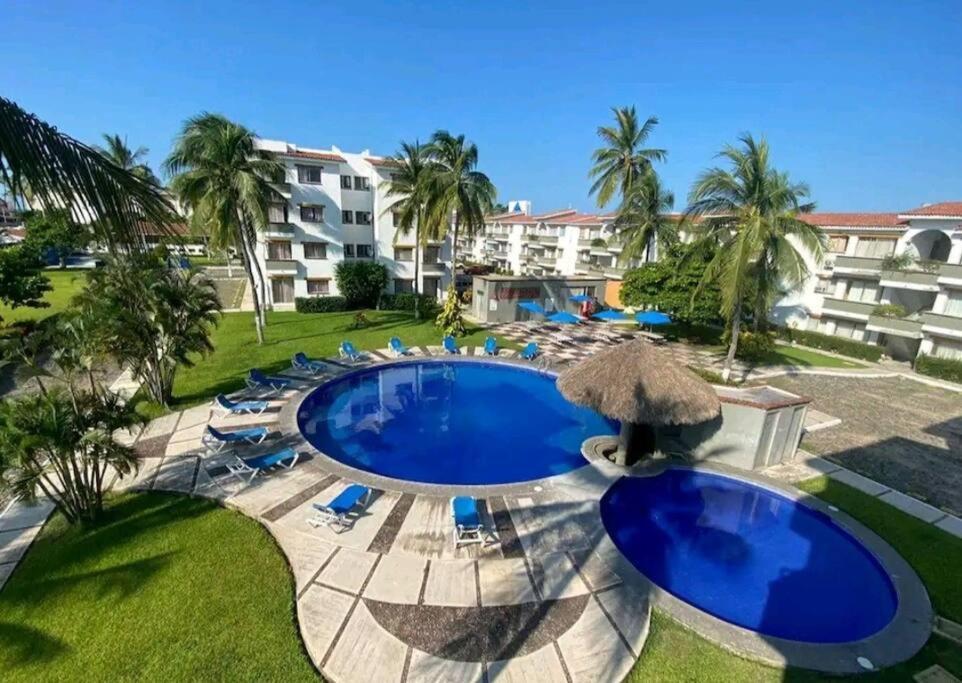 Magnifico Departamento, Cocina Equipada, 2 Recamaras 2 Banos , Hasta 6 Personas, 3 Albercas, Playa A 50 Mts Wifi, Aire Acondicionado Apartment Manzanillo Luaran gambar