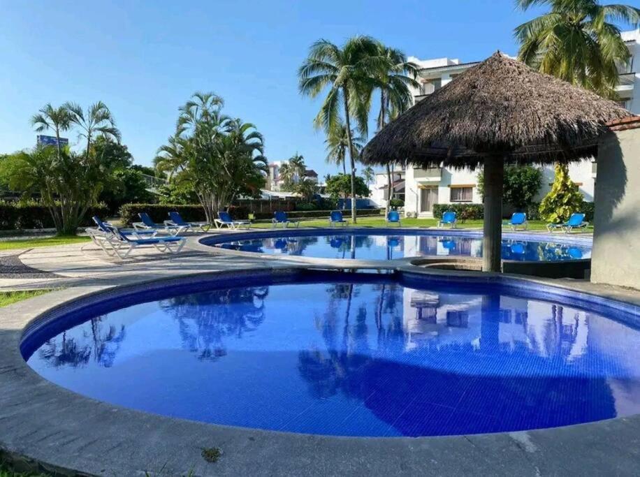 Magnifico Departamento, Cocina Equipada, 2 Recamaras 2 Banos , Hasta 6 Personas, 3 Albercas, Playa A 50 Mts Wifi, Aire Acondicionado Apartment Manzanillo Luaran gambar